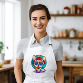 Avental Longo Corgi Kawaii Cute dançante