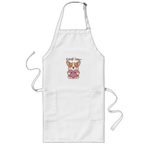Avental Longo Corgi Love Apron