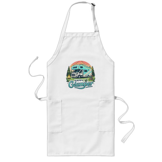 Avental Longo Cozinhar Feliz Apron (Frente)