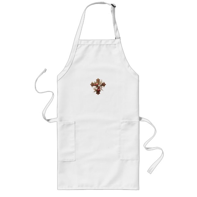 Avental Longo Cross with Doves – Christian Faith Inspirational D (Frente)