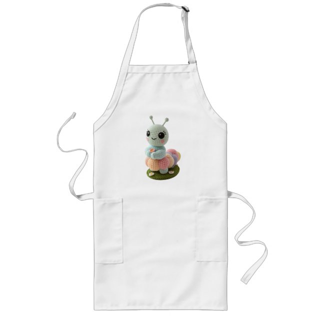 Avental Longo Cuddly Caterpillar A Whimsical Crochet Friend T-Sh (Frente)