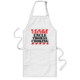 Avental Longo Cuidado, seu nome é cozinhar gráfico hobby apron