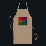 Avental Longo Custom Upload Add Image Business Logo Photo<br><div class="desc">Custom Upload Add Image Business Logo Photo Template Khaki Kitchen Apron.</div>