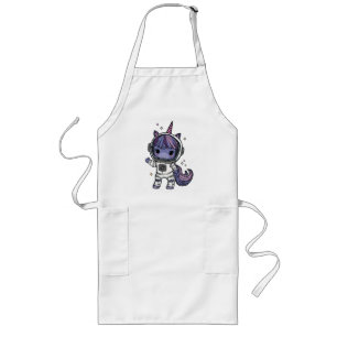 Avental Longo Cute Astro Unicorn Long Apron