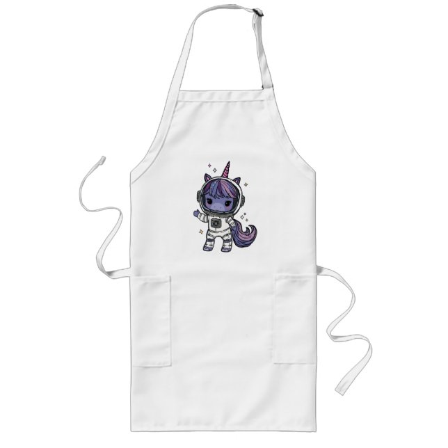 Avental Longo Cute Astro Unicorn Long Apron (Frente)