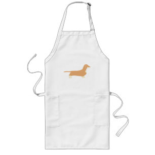 Avental Longo dachshund silo fawn e creme