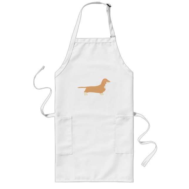 Avental Longo dachshund silo fawn e creme (Frente)