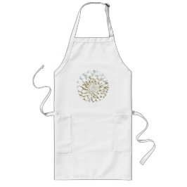 Avental Longo Dahlia flower long apron
