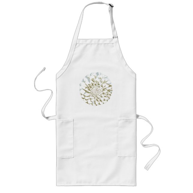 Avental Longo Dahlia flower long apron (Frente)