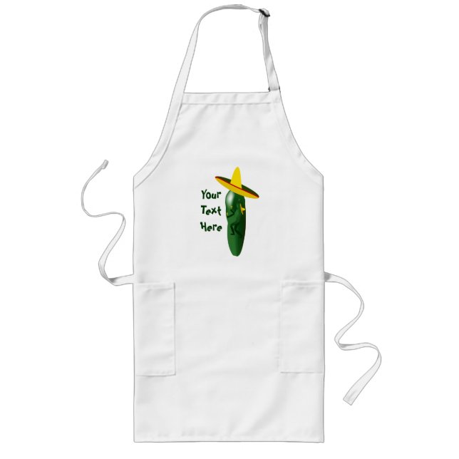 Avental Longo Dança de Homem-Pimenta-Quente Apron (Frente)