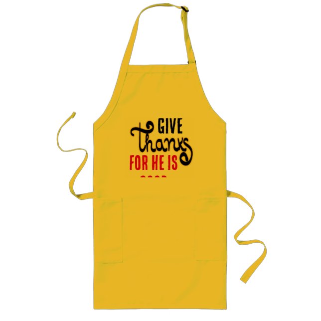 Avental Longo Dê Obrigados Apron (Frente)