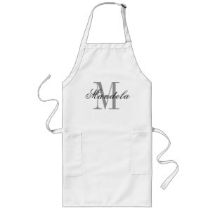 Avental Longo Design de Cozinha Personalizado com Nome de Chef G