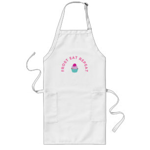 Avental Longo Design de Cupcake Frost Eat Repeat