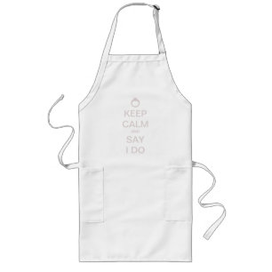 Avental Longo Design de Noiva Personalizável Keep Calm
