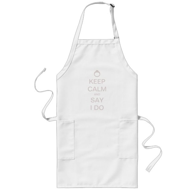 Avental Longo Design de Noiva Personalizável Keep Calm (Frente)