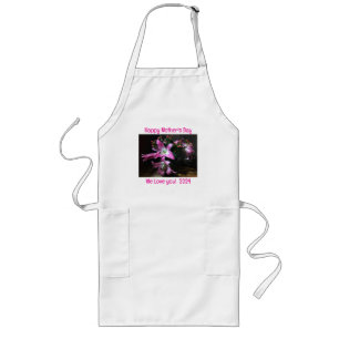 Avental Longo Dia de as mães Flor Apron