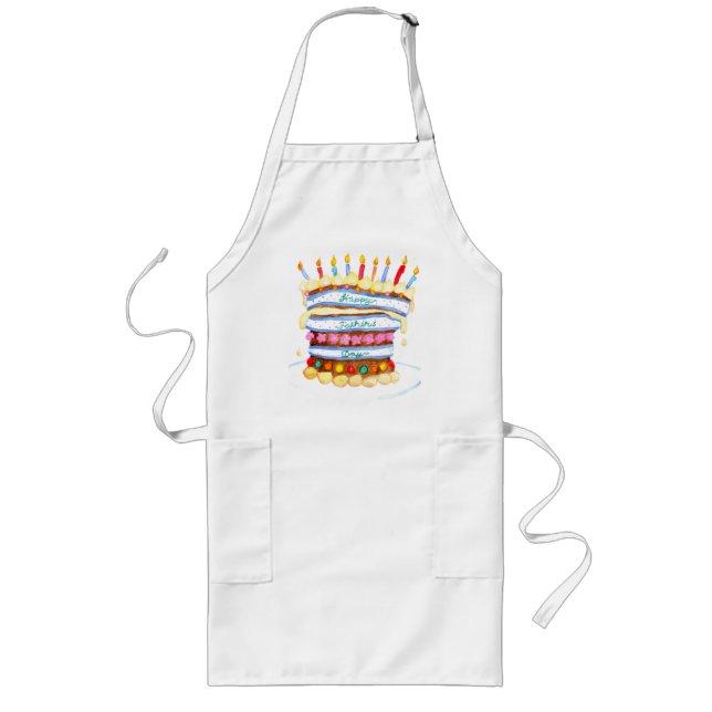 Avental Longo Dia de os pais Cake Apron (Frente)