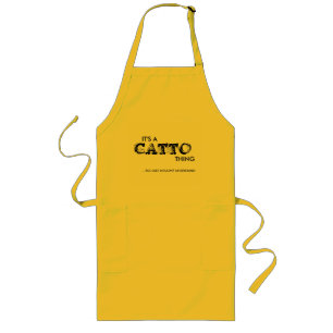Avental Longo É uma coisa de catto..... Long Apron