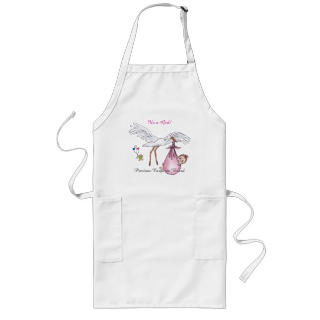 Avental Longo É uma garota! Apron para a mãe (Frente)