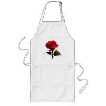 Elegante Red Bloom O Último Apron Floral