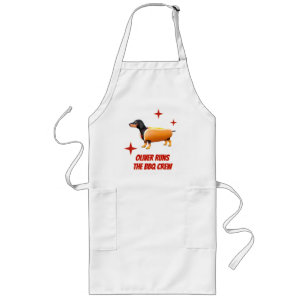 Avental Longo Equipe de Churrasco Dachshund Personalizada, Cacho