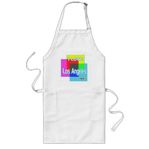 Avental Longo "EU AMO Los Angeles Coloring 2" Apron