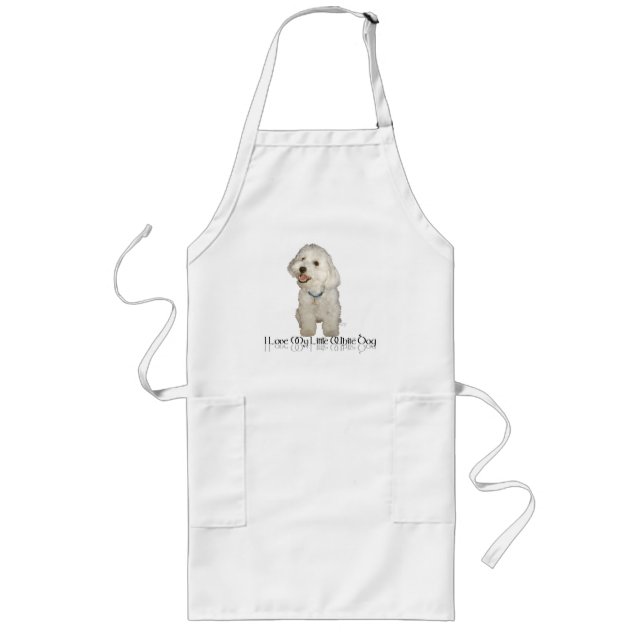 Avental Longo Eu Amo Meu Cachorrinho Branco - Havanese (Frente)