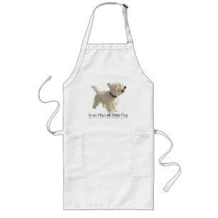Avental Longo Eu Amo Meu Cachorrinho Branco - Westie