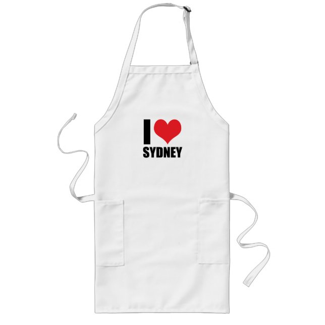 Avental Longo Eu amo Sydney (Frente)