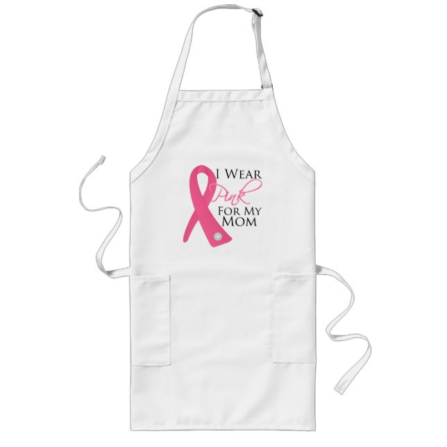 Avental Longo Eu Visto Cancer de mamas rosa (Frente)