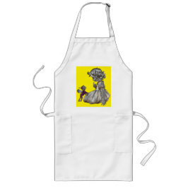 Avental Longo Fada Roxa e Garota Apron