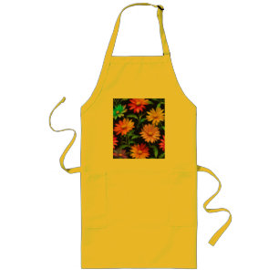 Avental Longo Fantasy Daisy Pattern Apron