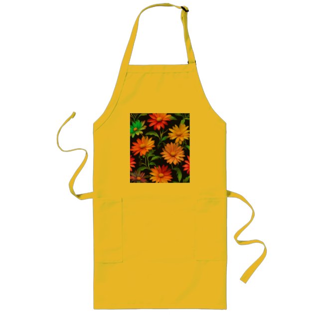 Avental Longo Fantasy Daisy Pattern Apron (Frente)