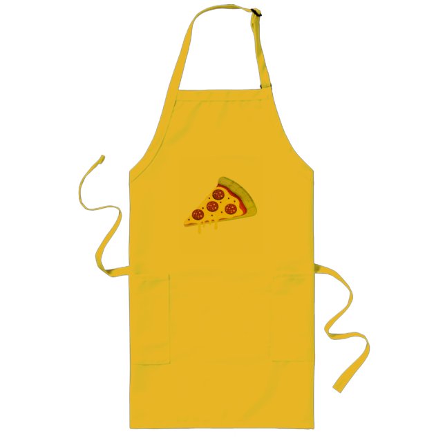 Avental Longo Fatia de Pizza de Pepperoni Derretendo Queijos (Frente)