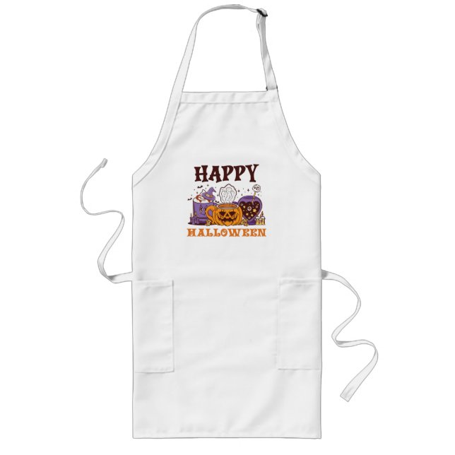 Avental Longo Feliz Café Halloween Breve (Frente)