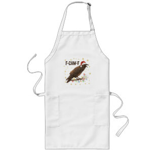 Avental Longo Feliz Corvo de Natal Raven F-CAW- F