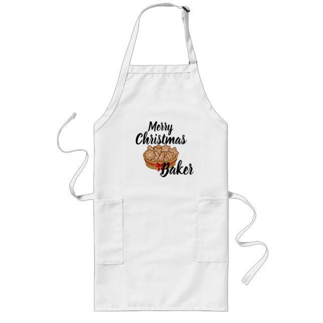 Avental Longo Feliz Natal Baker Apron (Frente)