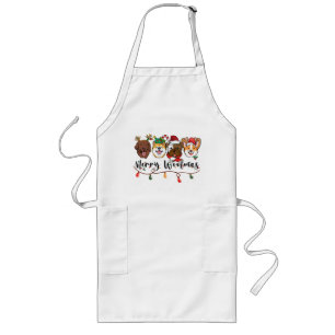 Avental Longo Feliz Woofmas Typografia Apron