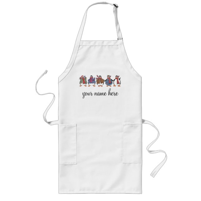 Avental Longo Feriado Personalizado Baking Apron (Frente)