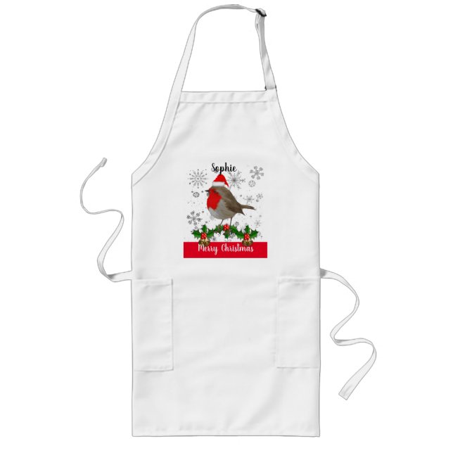 Avental Longo Festivo personalizado Robin Apron (Frente)