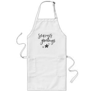 Avental Longo Festivo "Saudações da Época" Natal