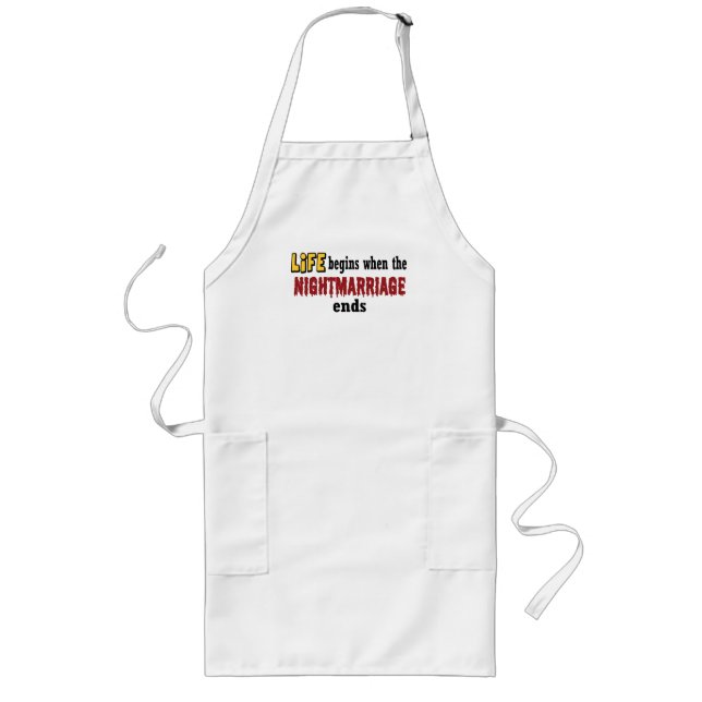 Avental Longo Fim do casamento noturno (Frente)