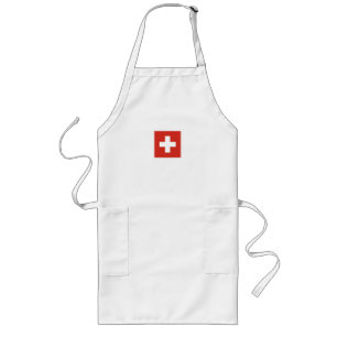 Avental Longo Flag of Switzerland Svizzera - Suíça Suisse -