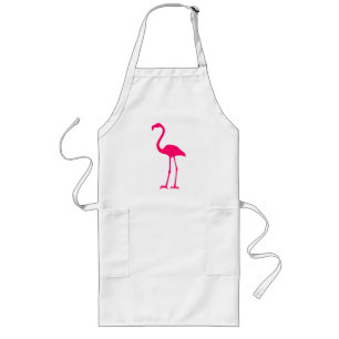 Avental Longo Flamingo cor-de-rosa brilhante