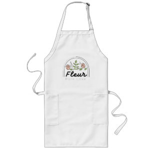 Avental Longo Fleur – Logotipo Floral de Amor Puro