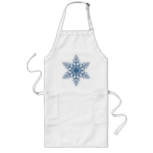 Avental Longo Floco de neve azul Apron