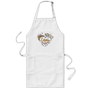 Avental Longo Floral Librarian Heart\
