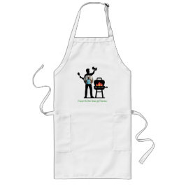 Avental Longo Funny Black Silhouette Grill Dad Fitness Photo