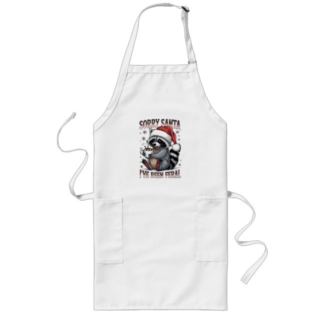 Avental Longo Funny Christmas Raccoon Apron (Frente)
