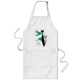 Avental Longo Gato legal moderno do MCM do meio século atômico